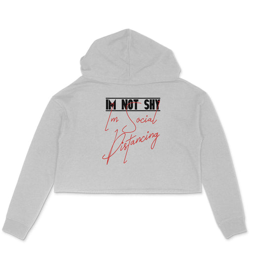 I am not Shy Printed Crop Hoodies