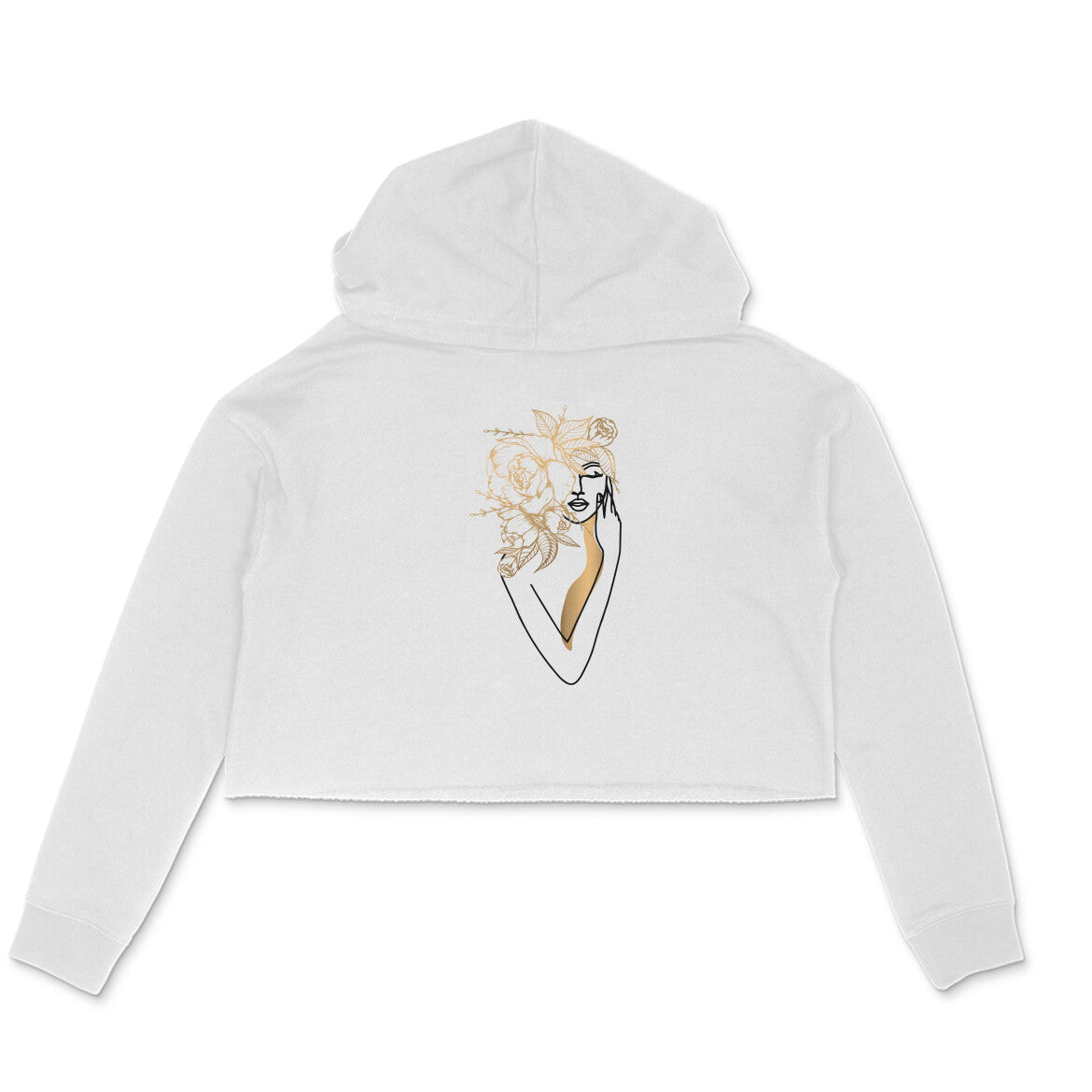 Girls Angel design 02 Printed Crop Hoodies