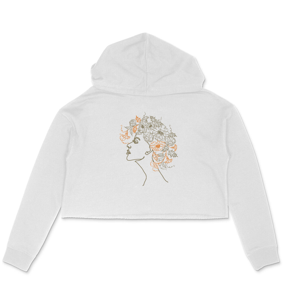 Girls Angel design 03 Printed Crop Hoodies