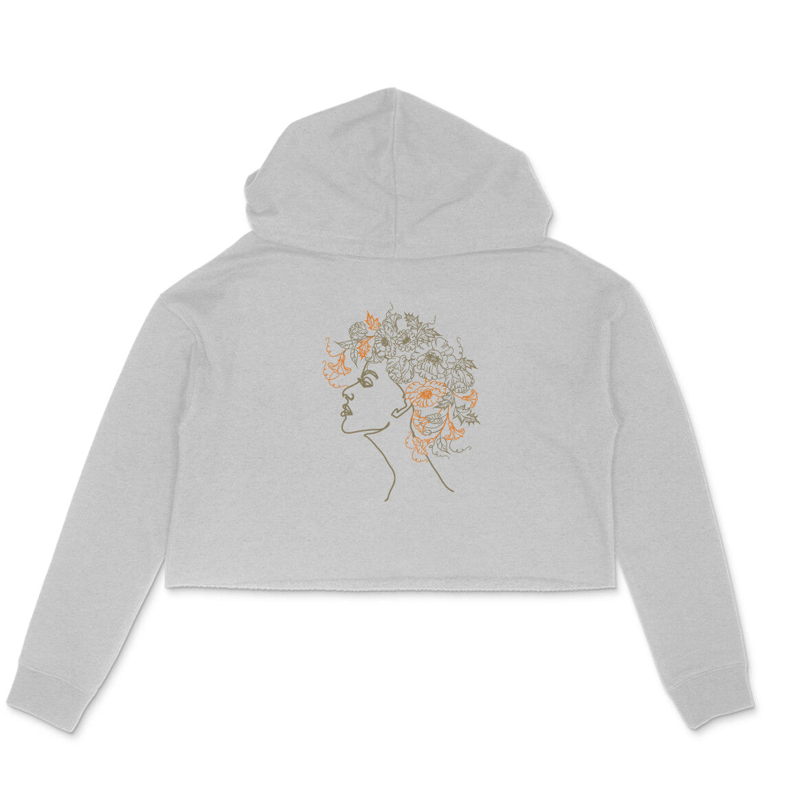 Girls Angel design 03 Printed Crop Hoodies