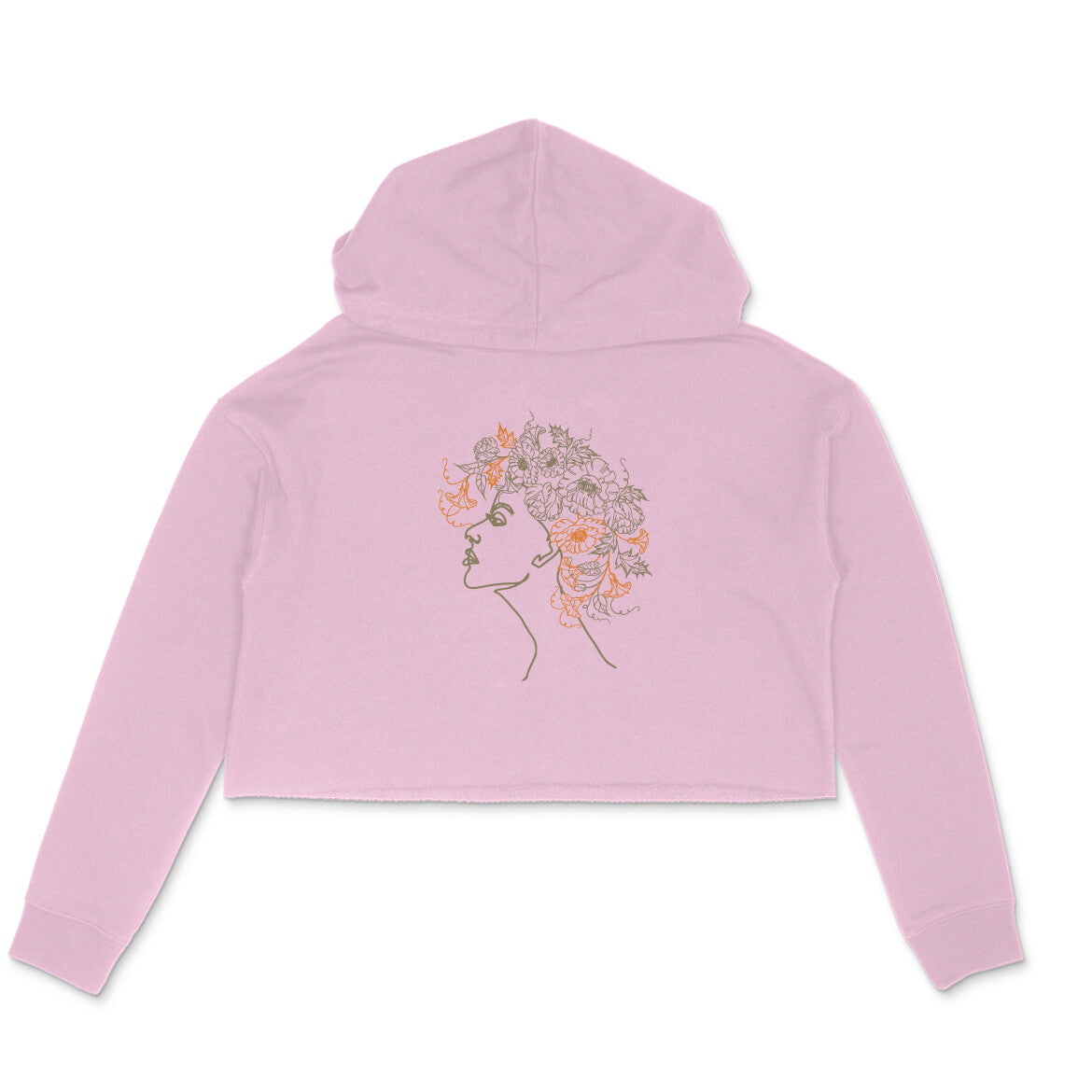 Girls Angel design 03 Printed Crop Hoodies