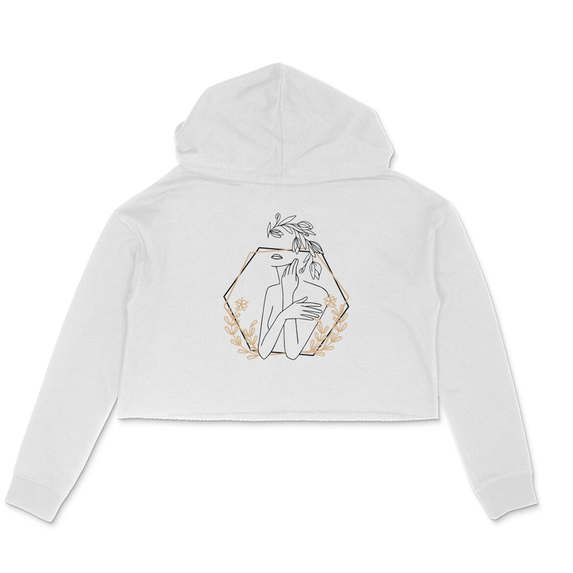 Girls Angel design 05 Printed Crop Hoodies