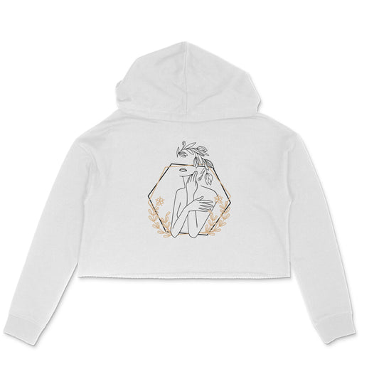 Girls Angel design 05 Printed Crop Hoodies