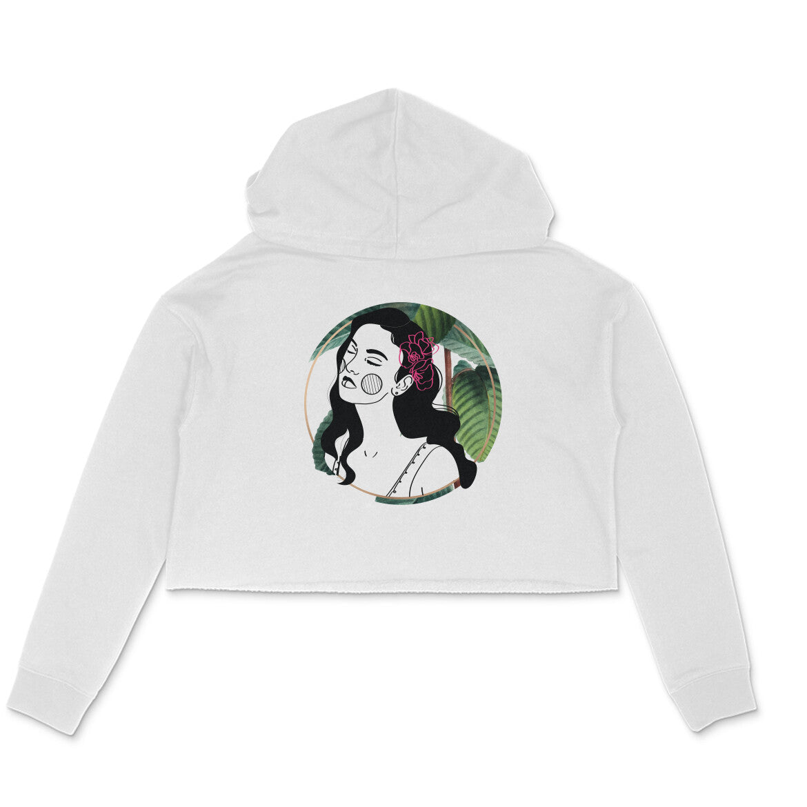 Girls Angel design 39 Printed Crop Hoodies
