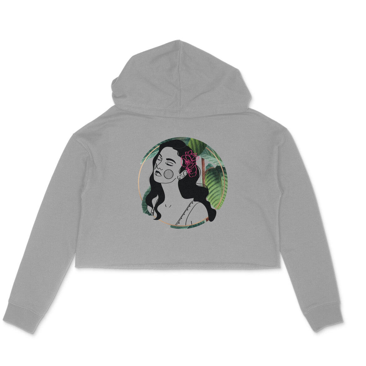 Girls Angel design 39 Printed Crop Hoodies