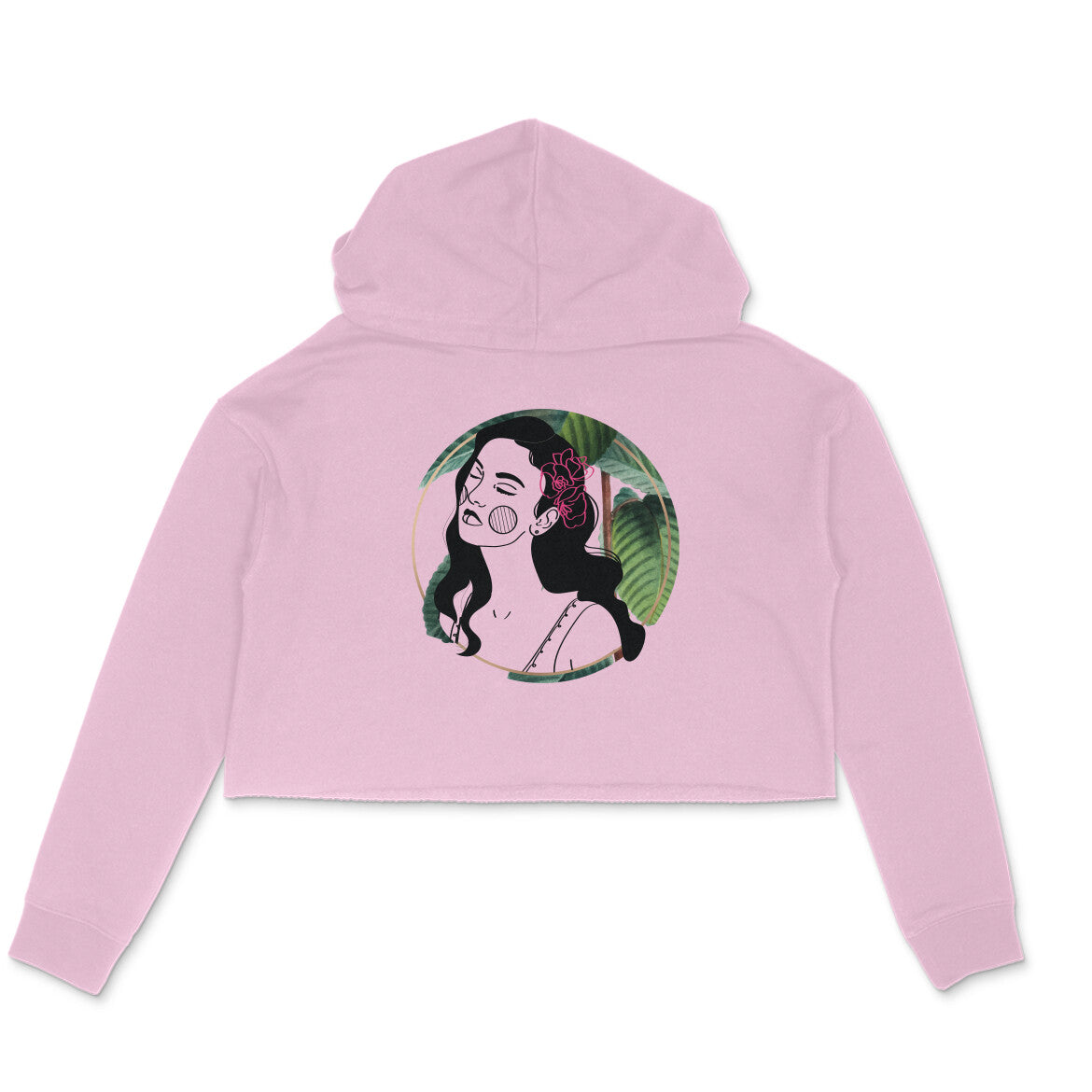 Girls Angel design 39 Printed Crop Hoodies