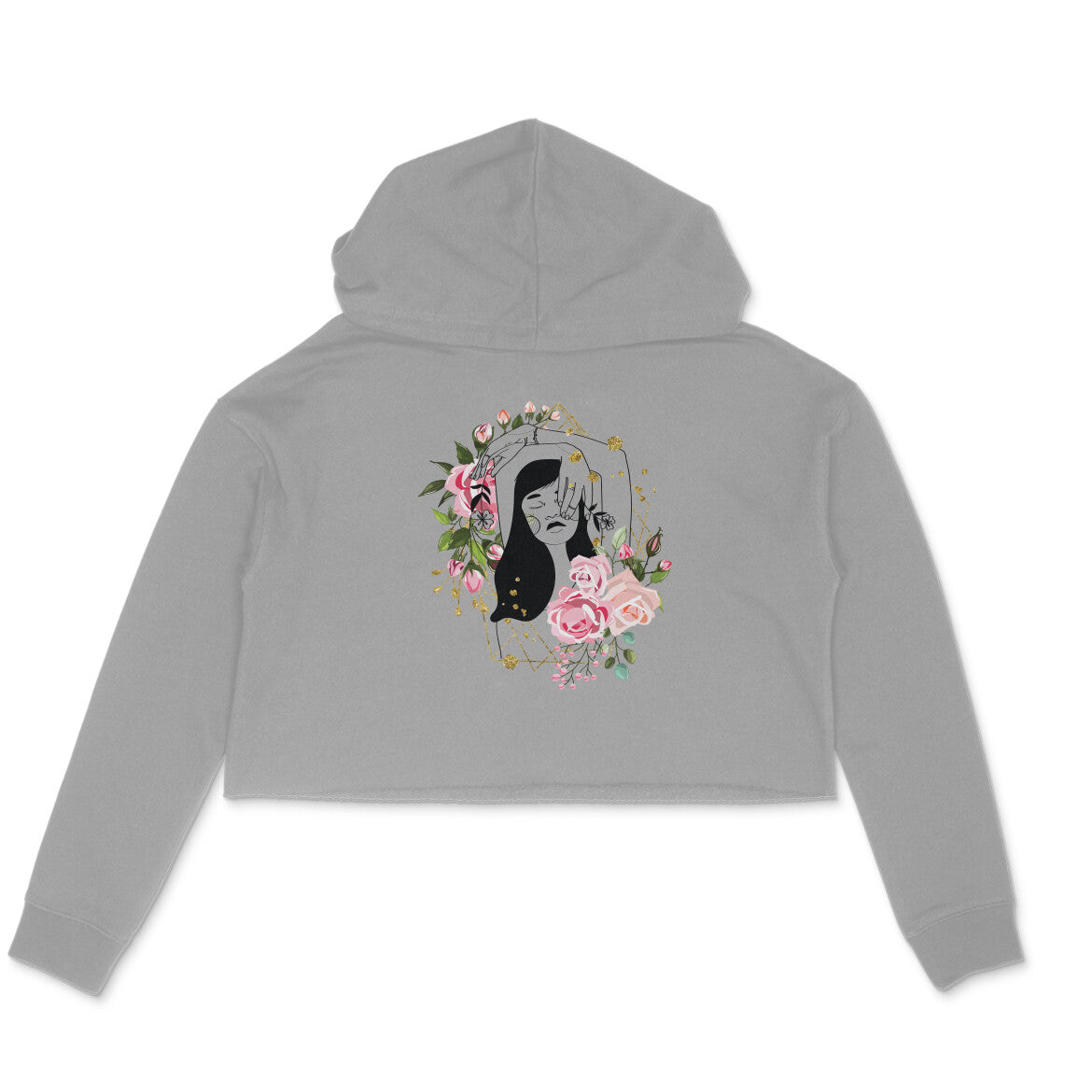 Girls Angel design 40 Printed Crop Hoodies