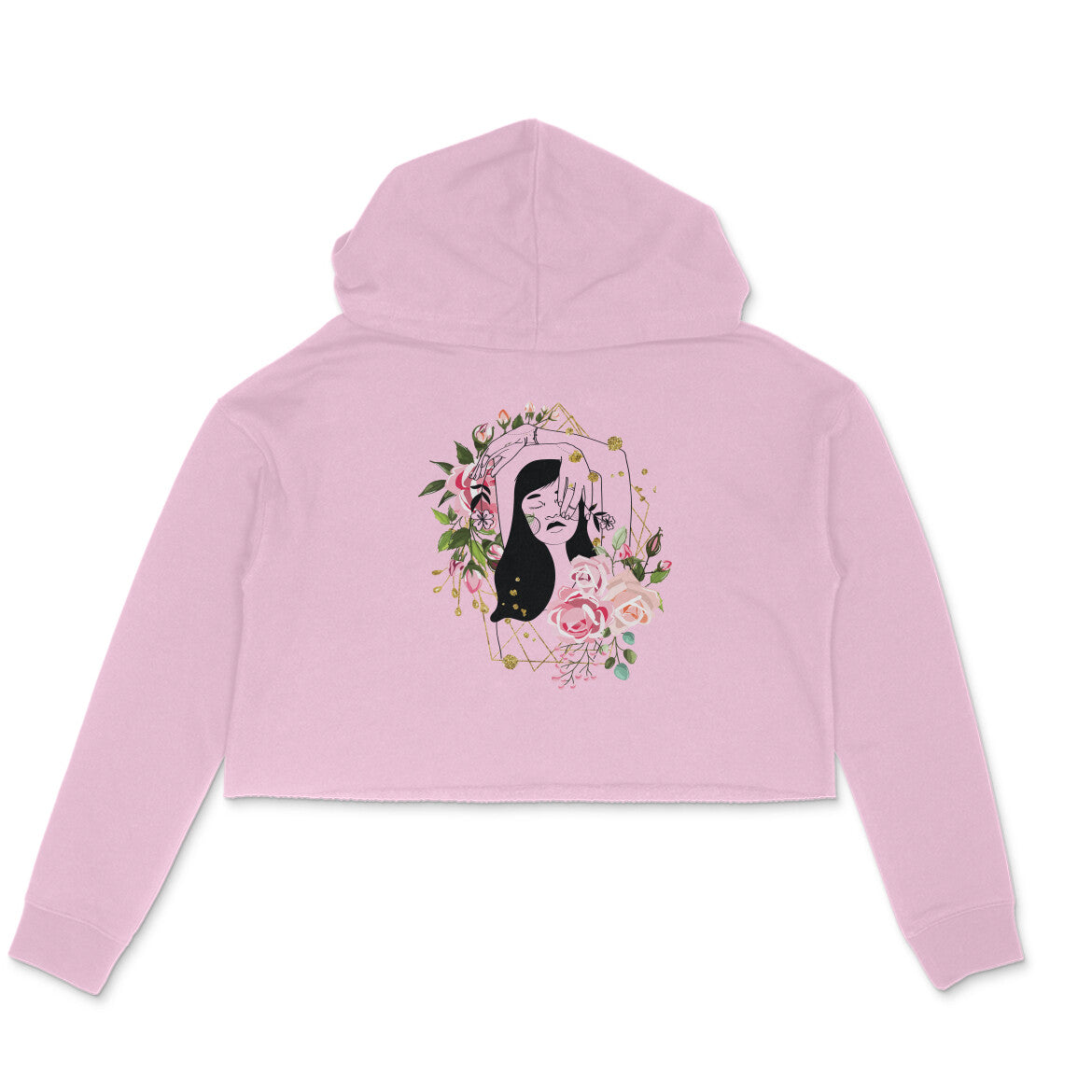Girls Angel design 40 Printed Crop Hoodies