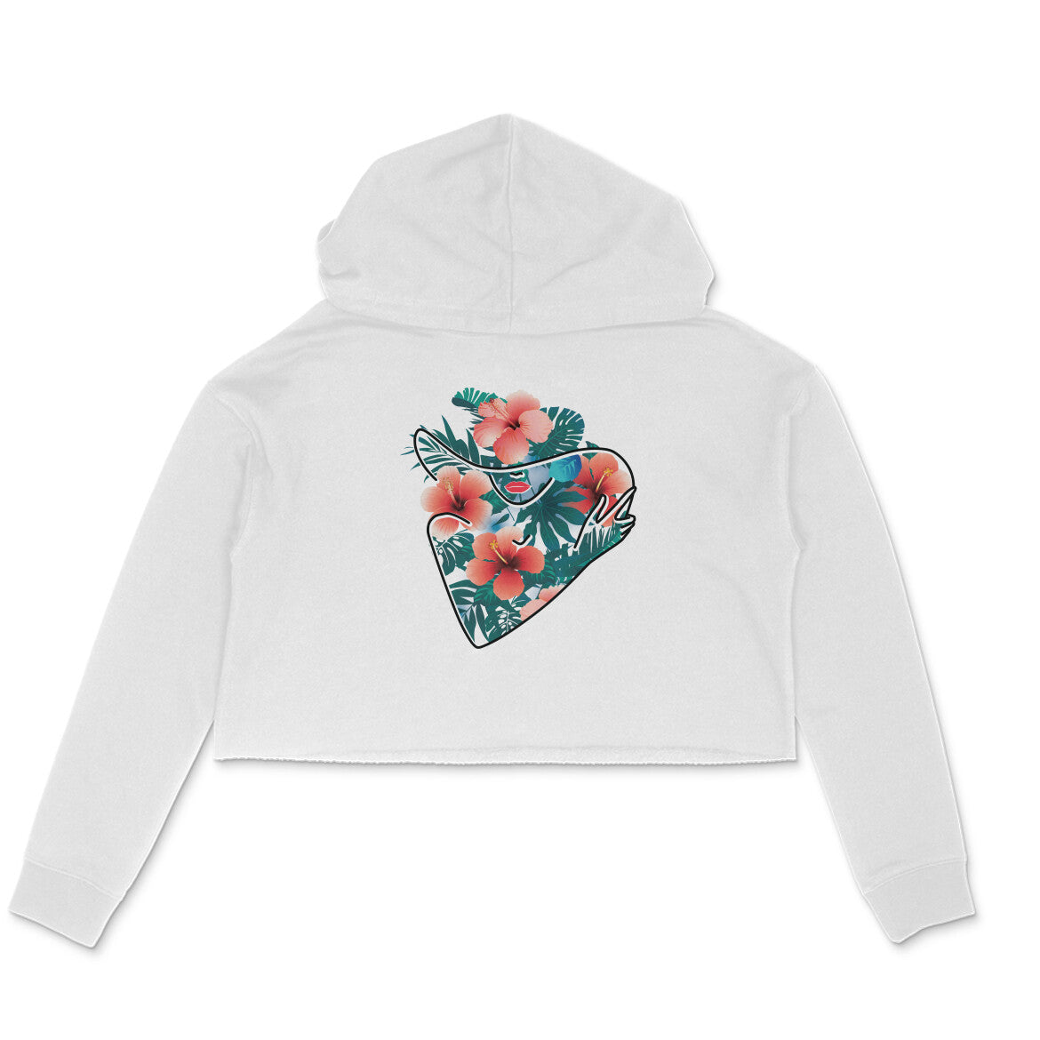 Girls Angel design 44 Printed Crop Hoodies