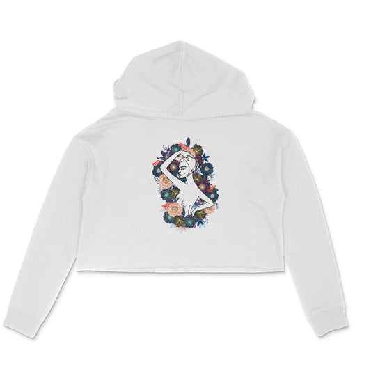 Girls Angel design 46 Printed Crop Hoodies