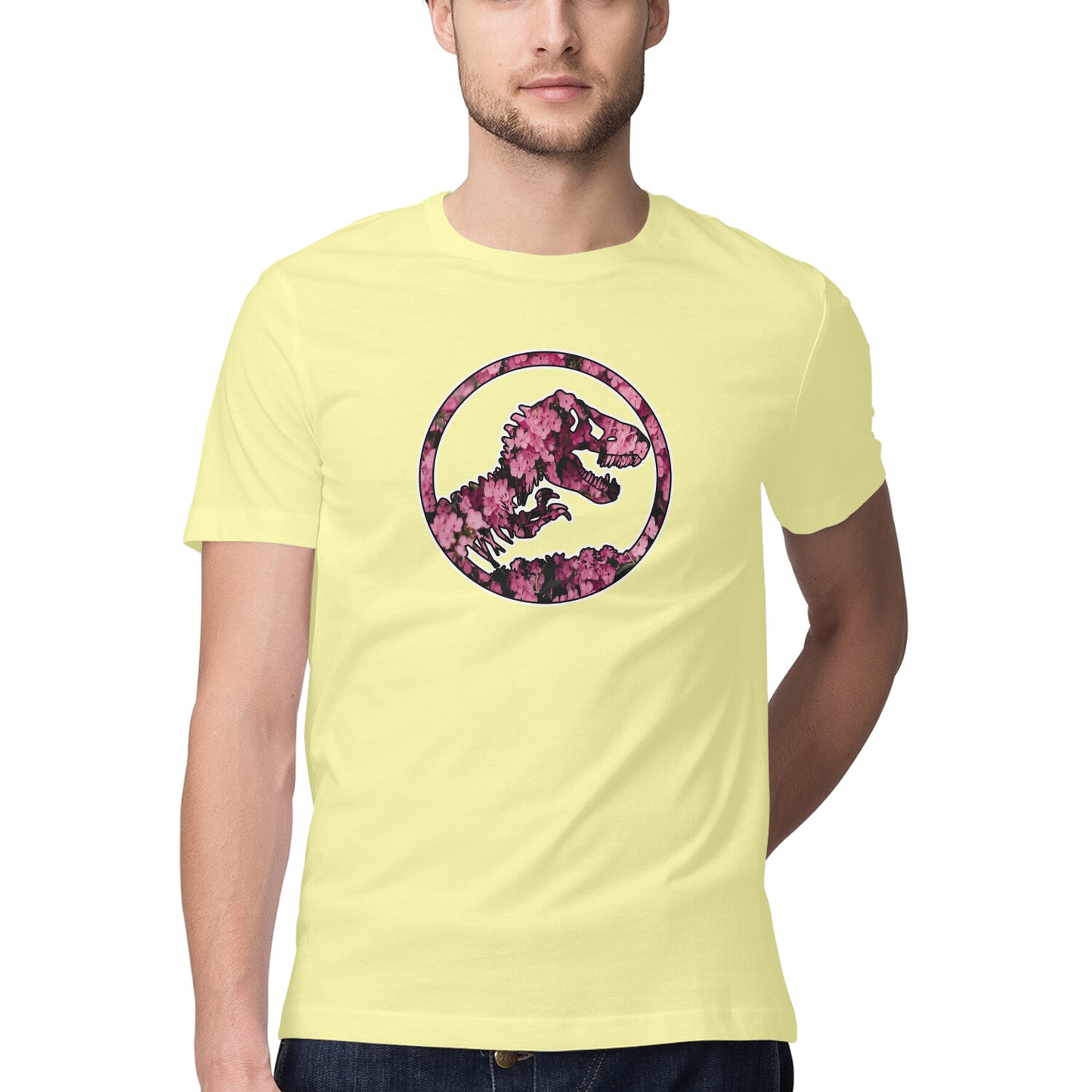 Jurassic flowers Dino Printed Graphic T-Shirt