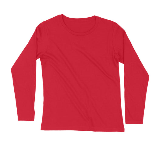 Red - Full Sleeve Round Neck T-Shirt