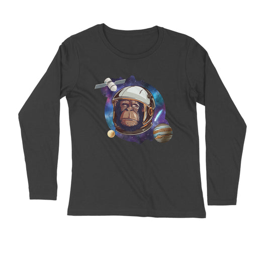 Chimp Astronaut Printed Full sleeves T-Shirt