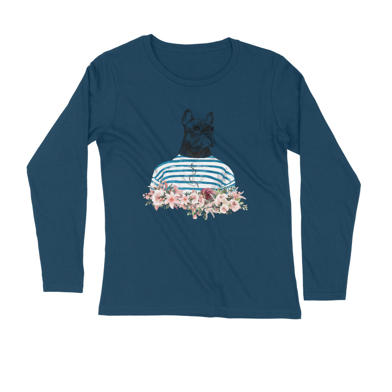 COOL French Bulldog Printed Full Sleeves T-Shirt