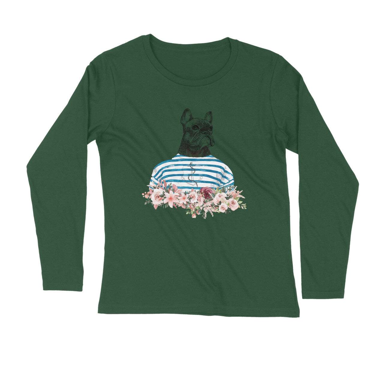 COOL French Bulldog Printed Full Sleeves T-Shirt