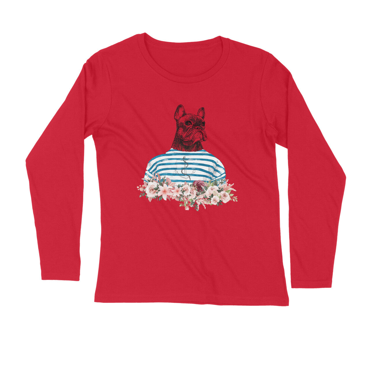 COOL French Bulldog Printed Full Sleeves T-Shirt