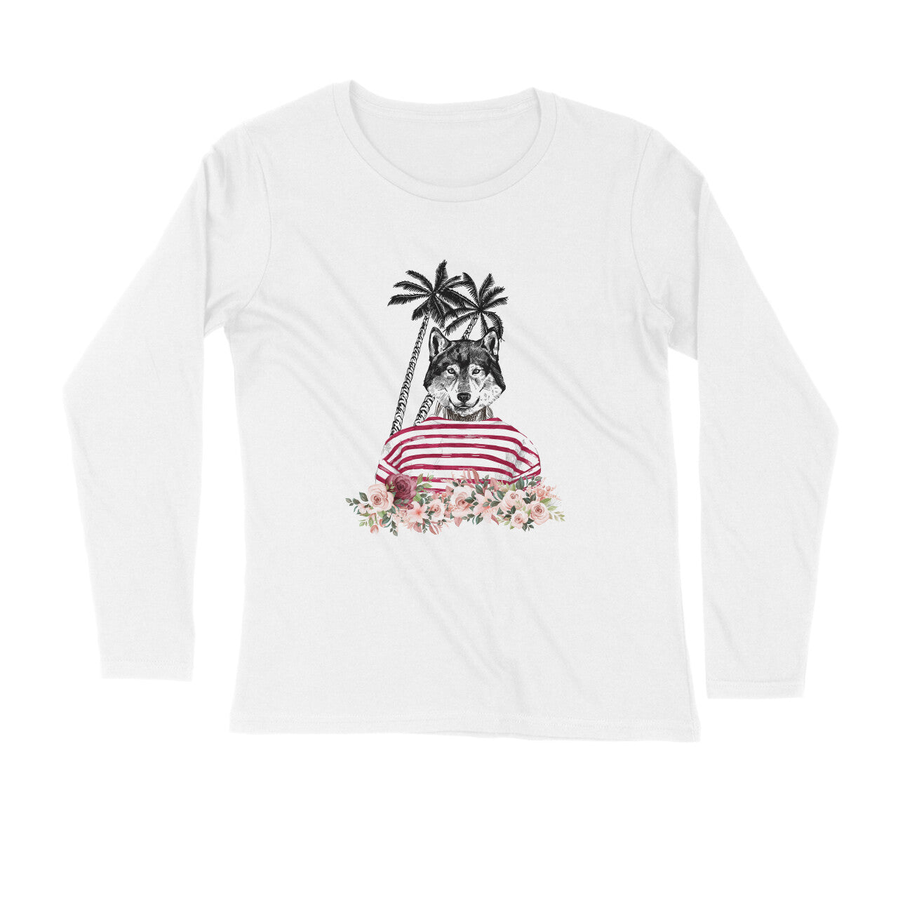 COOL wolf Printed Full Sleeves T-Shirt