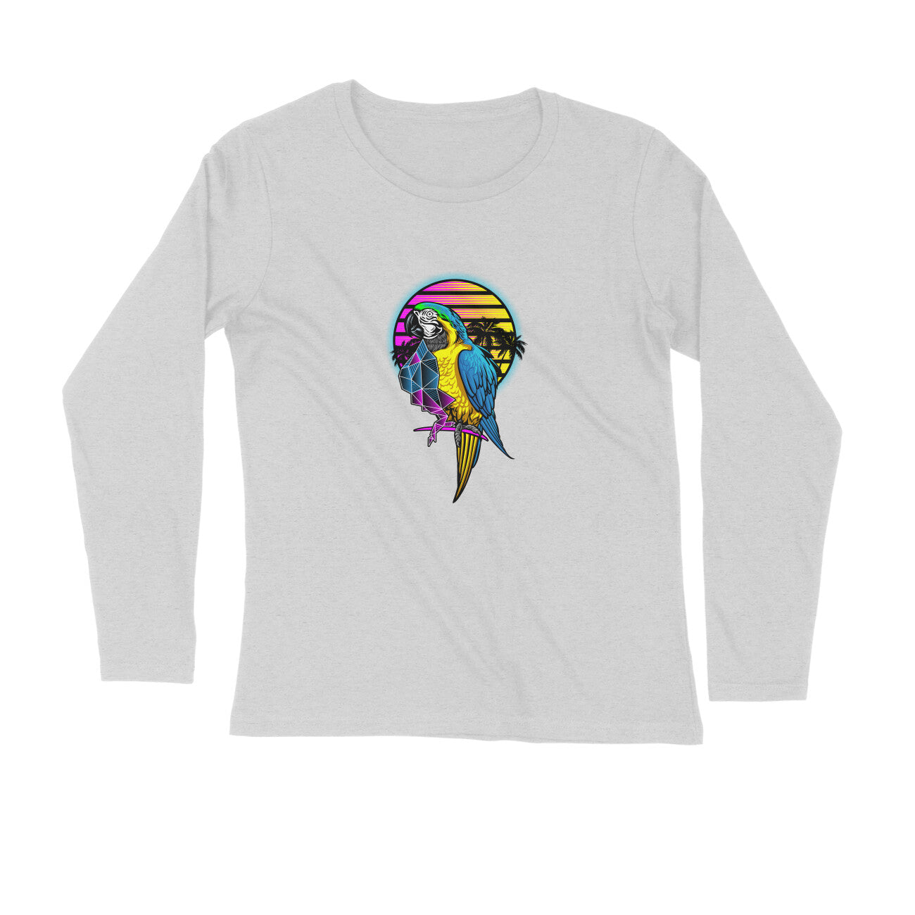 Parrot Printed Full Sleeves T-Shirt
