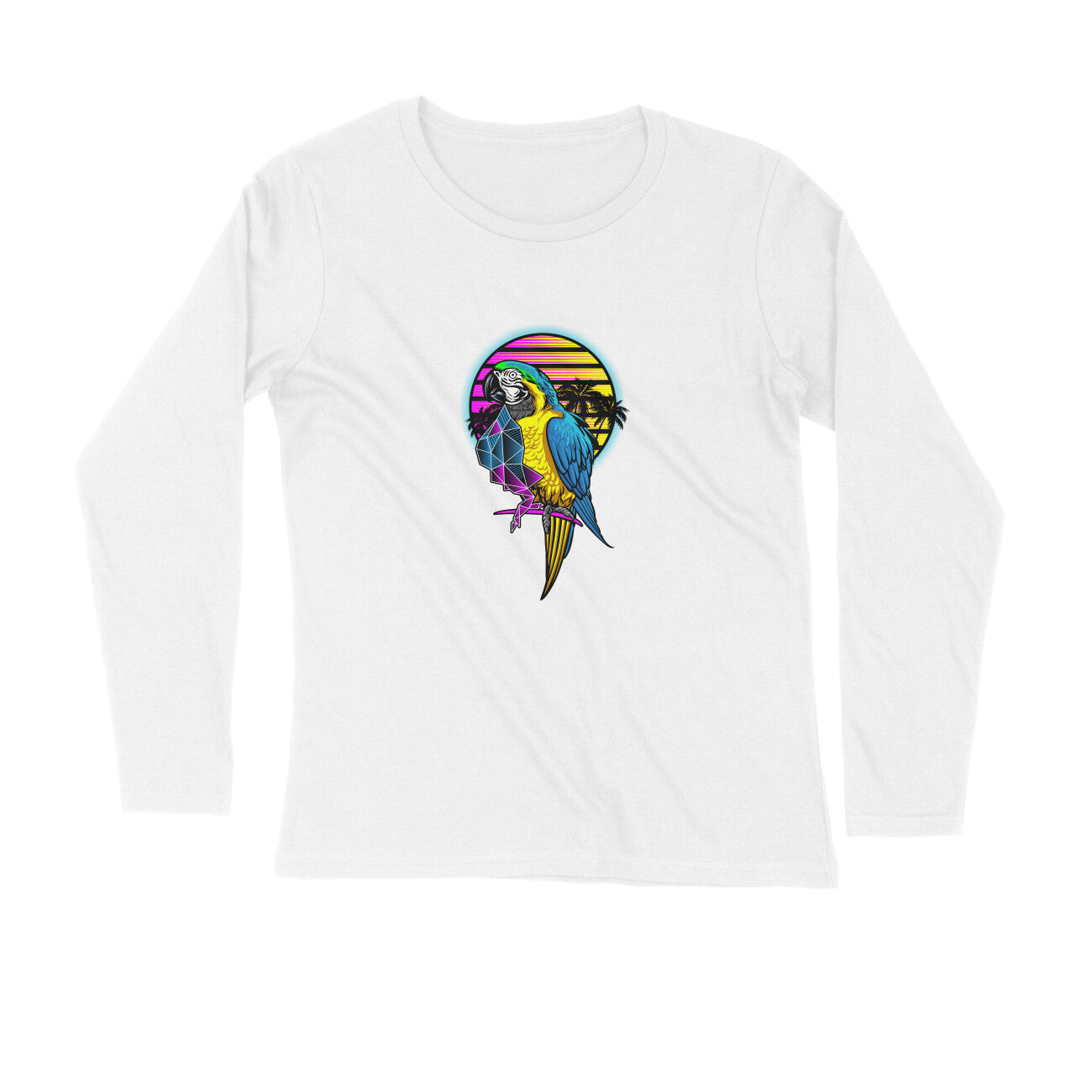 Parrot Printed Full Sleeves T-Shirt