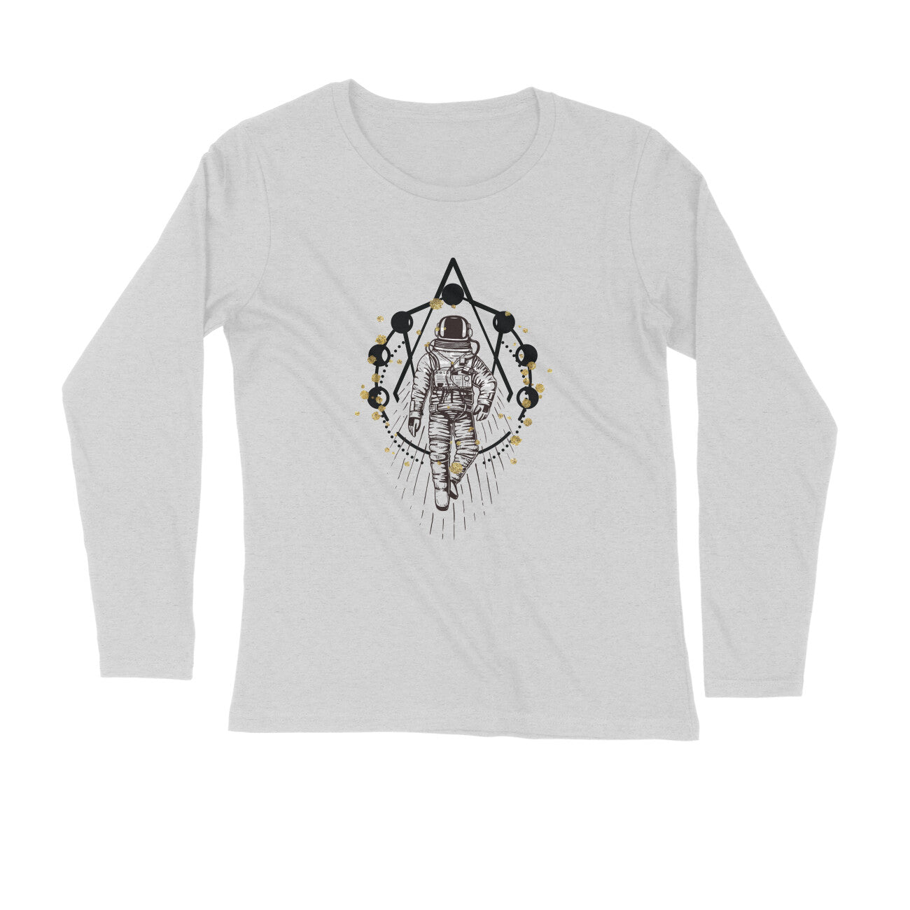 Space Art Printed Full Sleeves T-Shirt