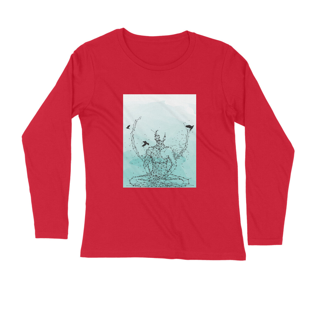 Yoga and Meditation Printed Full Sleeves T-Shirt