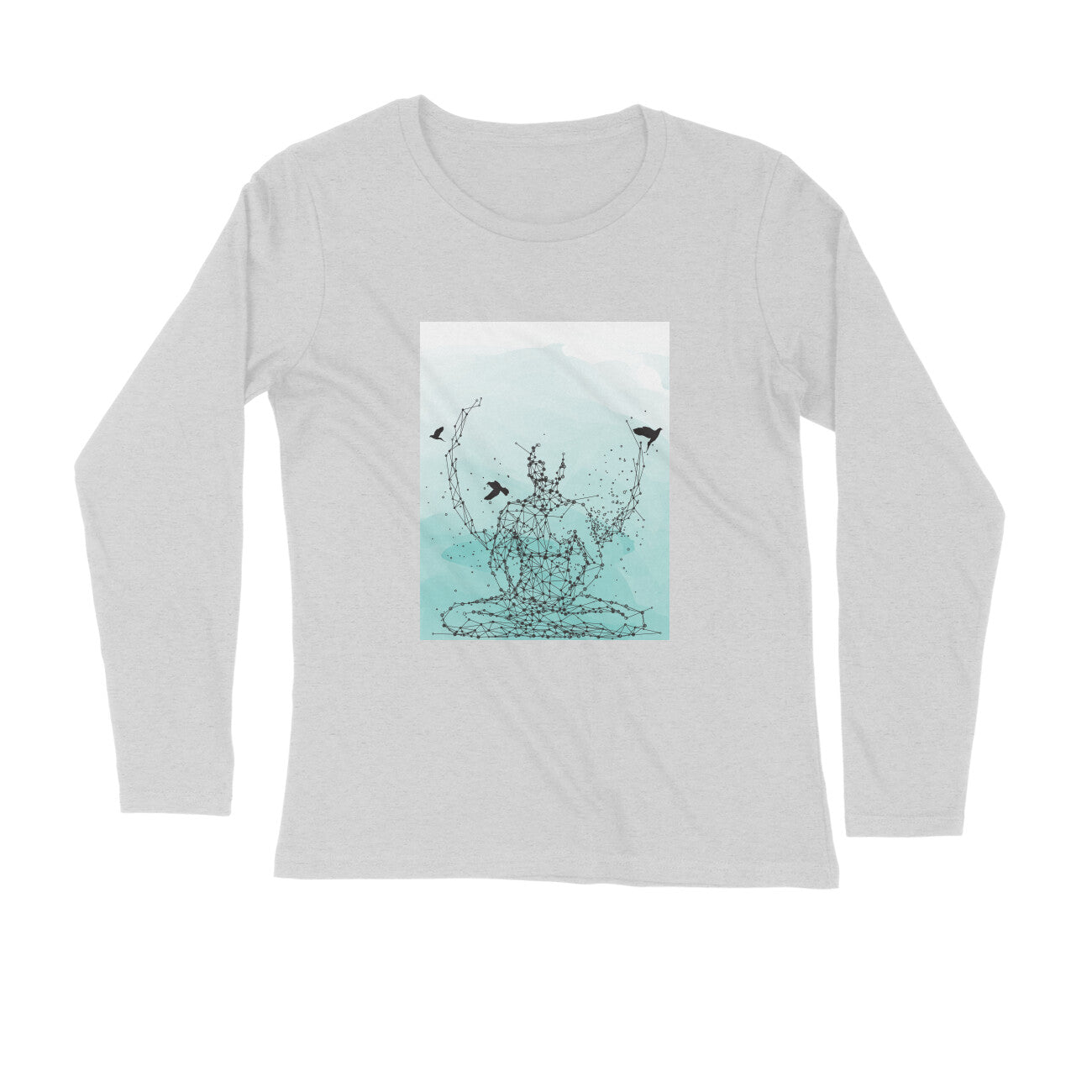 Yoga and Meditation Printed Full Sleeves T-Shirt