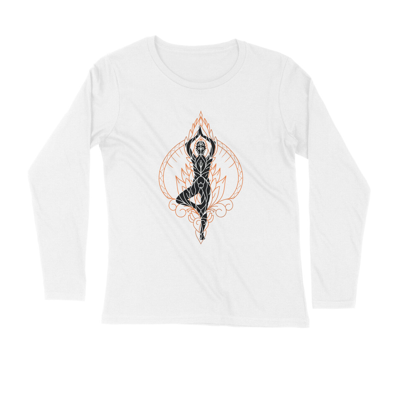 Yoga and Meditation Printed Full Sleeves T-Shirt