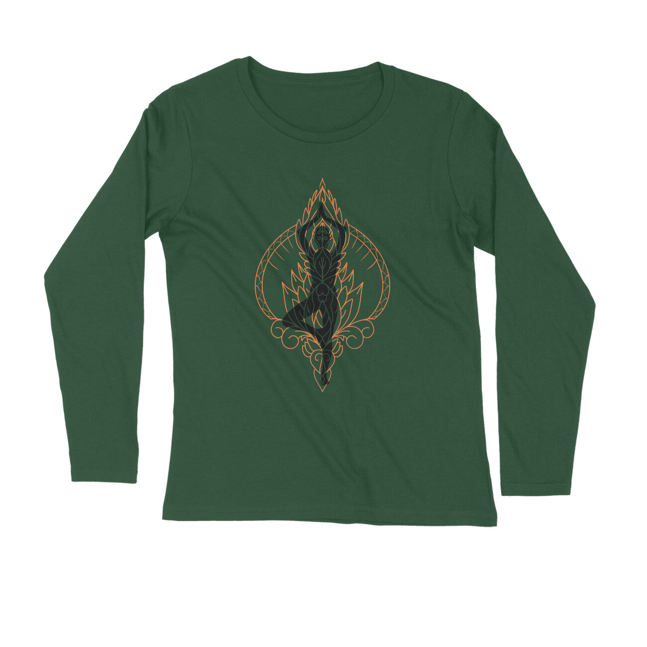 Yoga and Meditation Printed Full Sleeves T-Shirt
