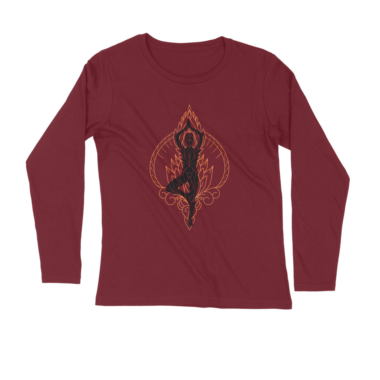 Yoga and Meditation Printed Full Sleeves T-Shirt