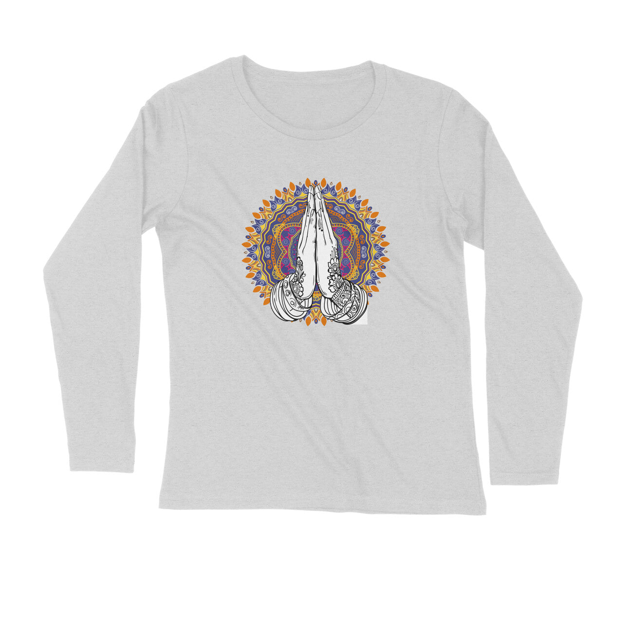 Yoga and Meditation Printed Full Sleeves T-Shirt