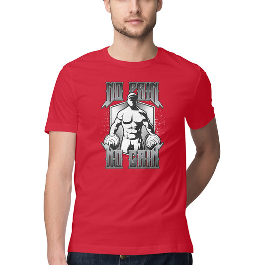 No Pain No Gain GYM Motivation Printed T-Shirt