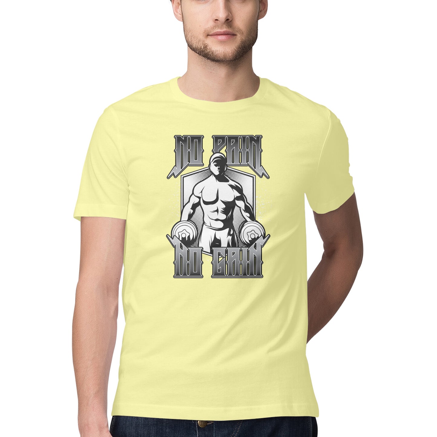 No Pain No Gain GYM Motivation Printed T-Shirt