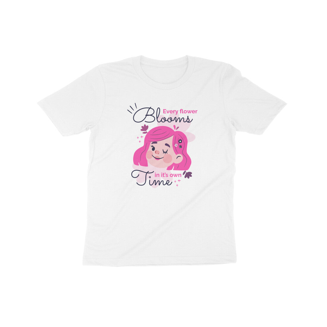 Every Flower Blooms In It's Own Time Kids T-Shirt