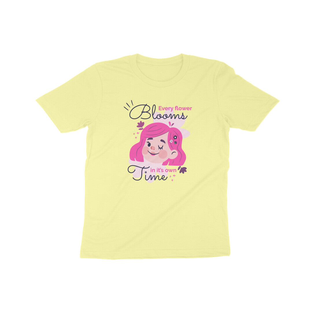 Every Flower Blooms In It's Own Time Kids T-Shirt