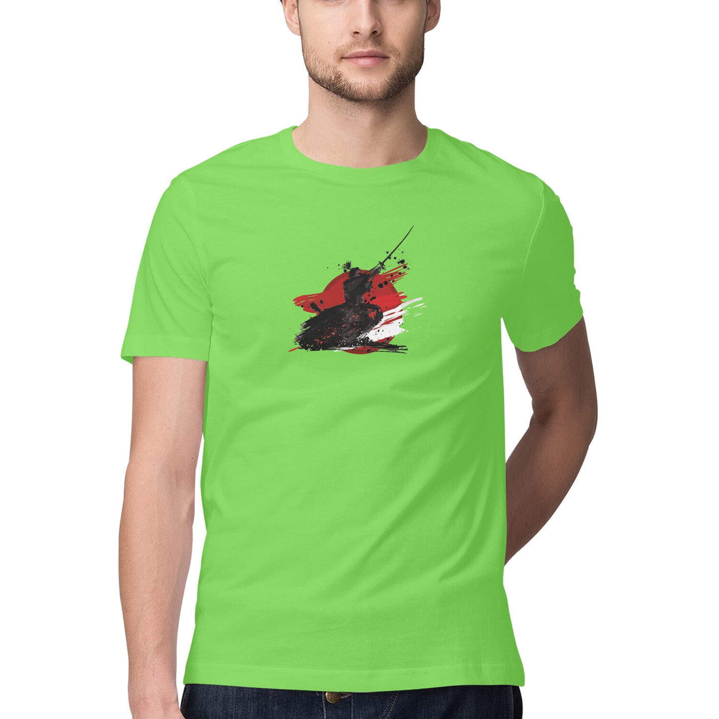 Samurai Printed Graphic T-Shirt