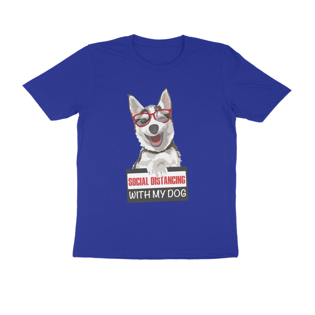 Social Distancing with my Dog Printed T-Shirt