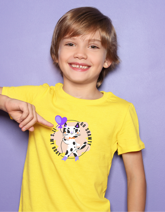 Shawty Cat Birthday Kids T-Shirt