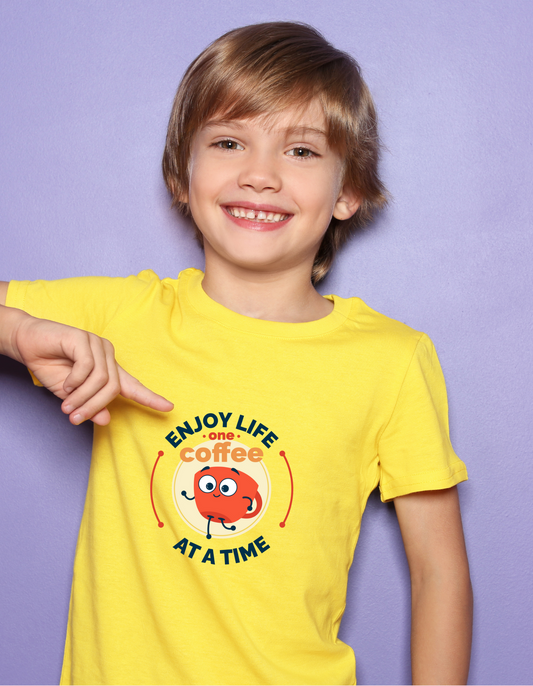 Enjoy life coffee at a time Kids T-Shirt