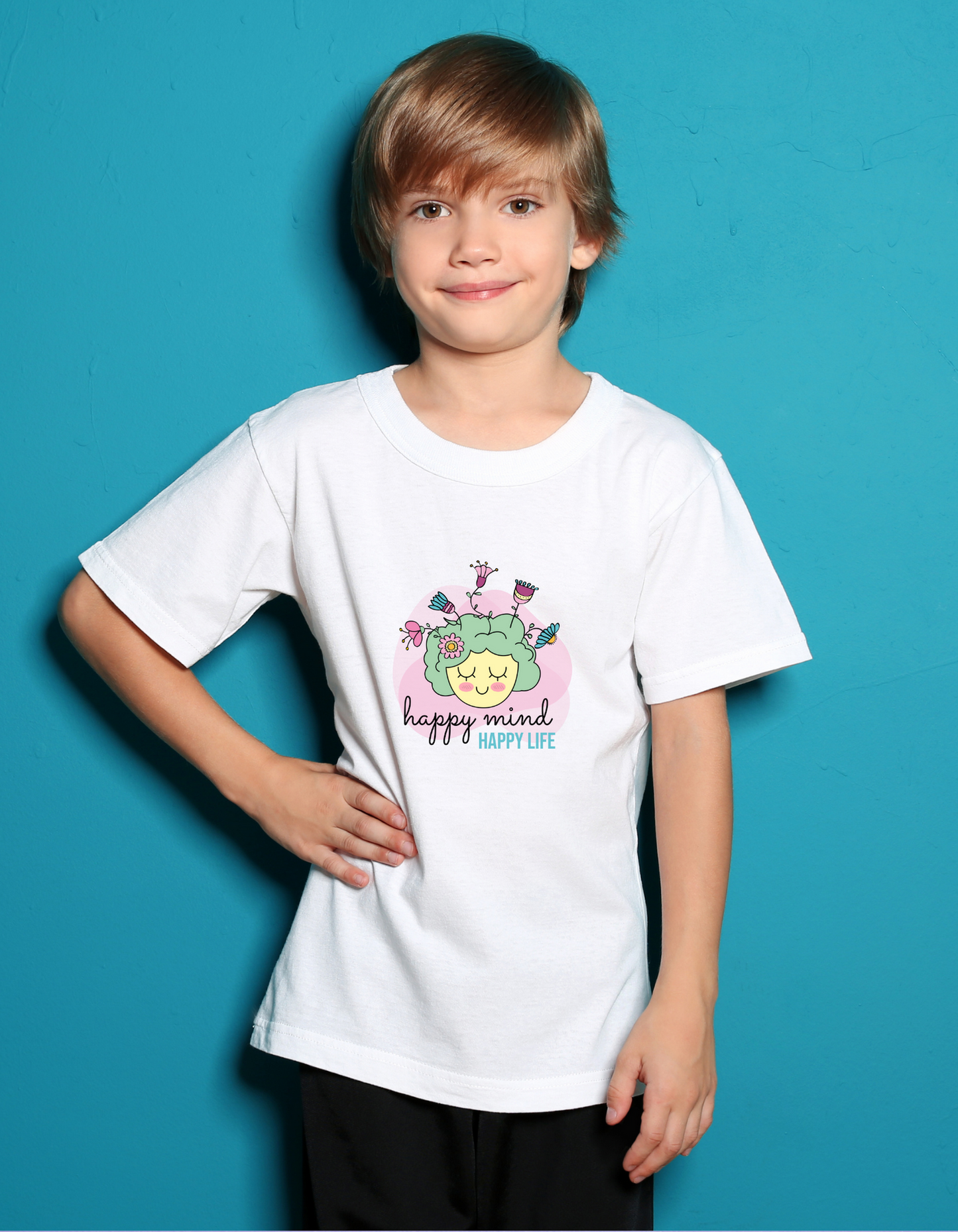 Happy Mind Happy Life Kids T-Shirt