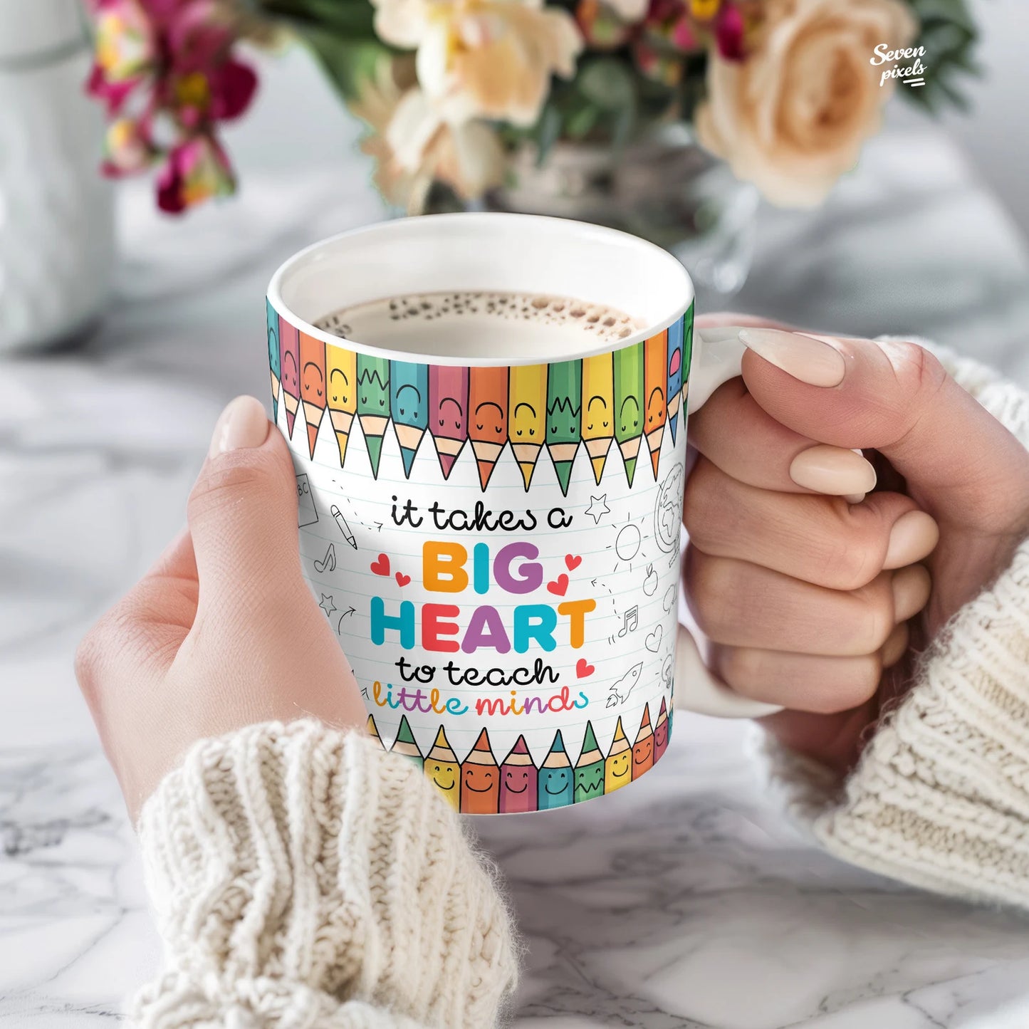 It takes a big heart to teach little minds - Best Teacher Coffee Mug