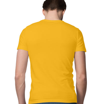 Golden Yellow - Half Sleeve Round Neck T-Shirt
