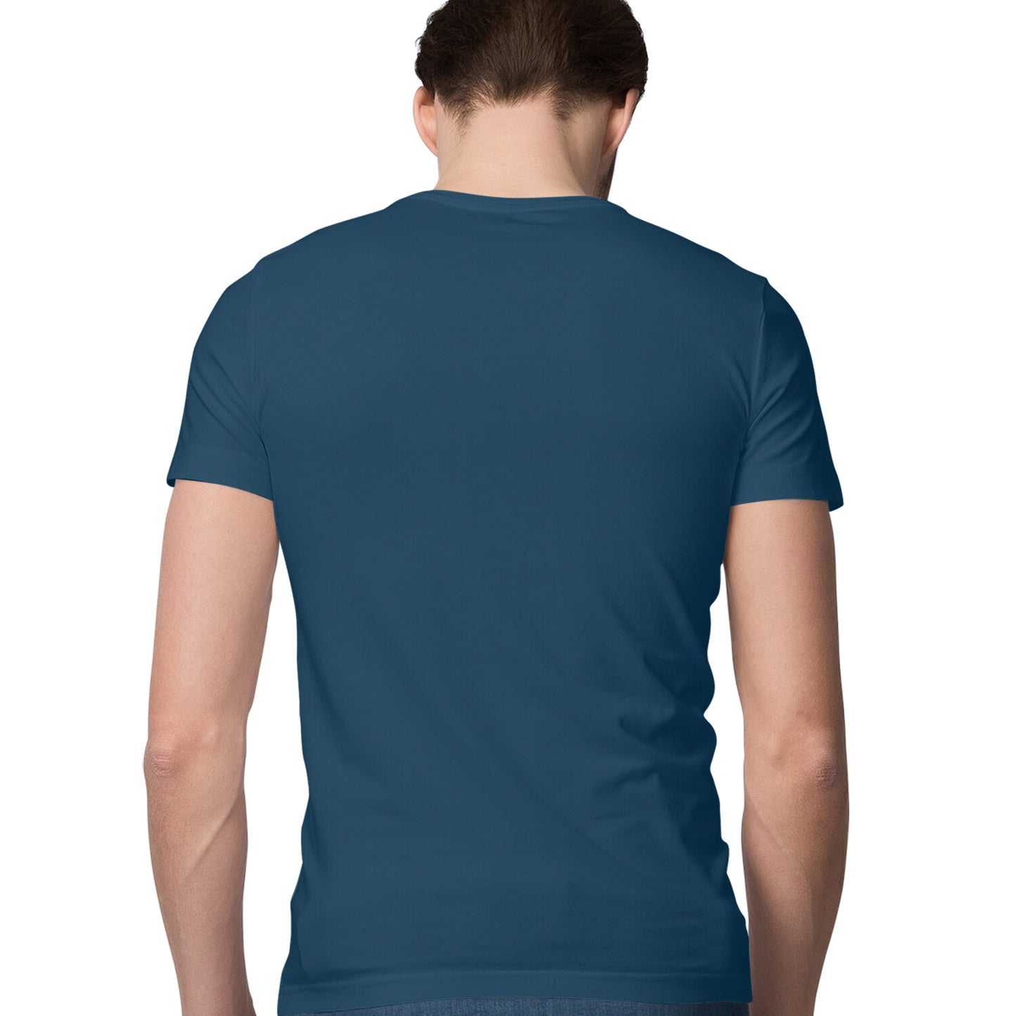Navy Blue - Half Sleeve Round Neck T-Shirt