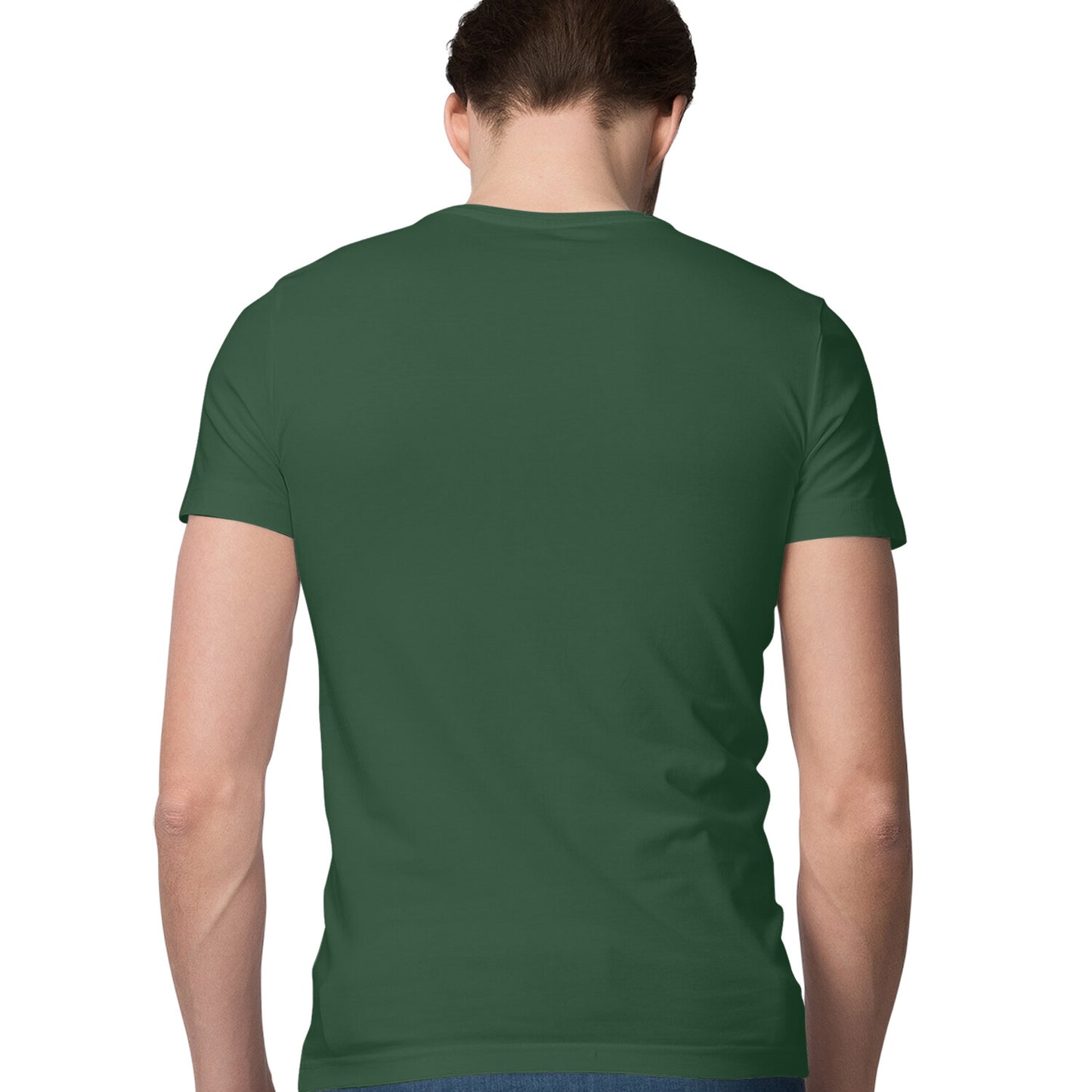 Olive Green - Half Sleeve Round Neck T-Shirt