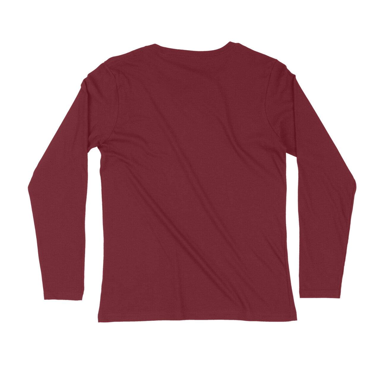 Maroon - Full Sleeve Round Neck T-Shirt