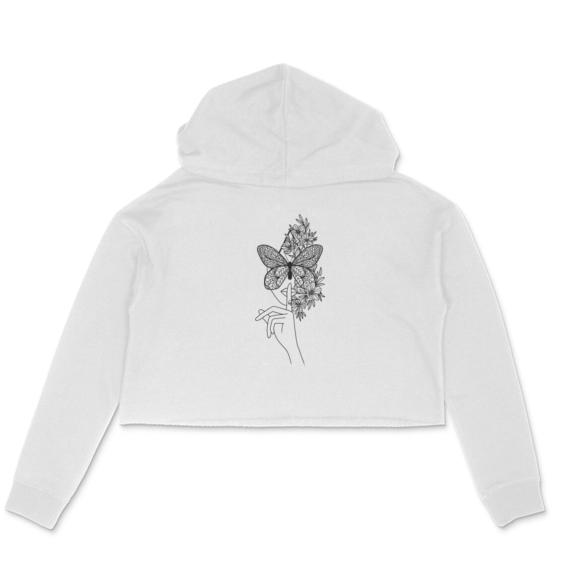 Girls Angel design 06 Printed Crop Hoodies