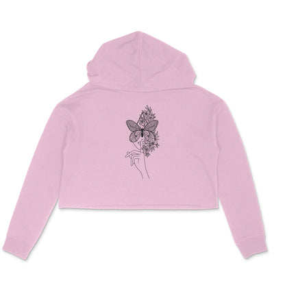 Girls Angel design 06 Printed Crop Hoodies