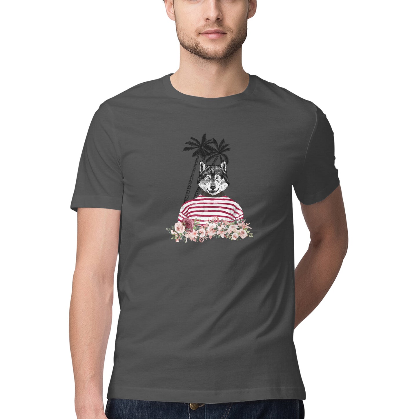 COOL wolf Printed Graphic T-Shirt
