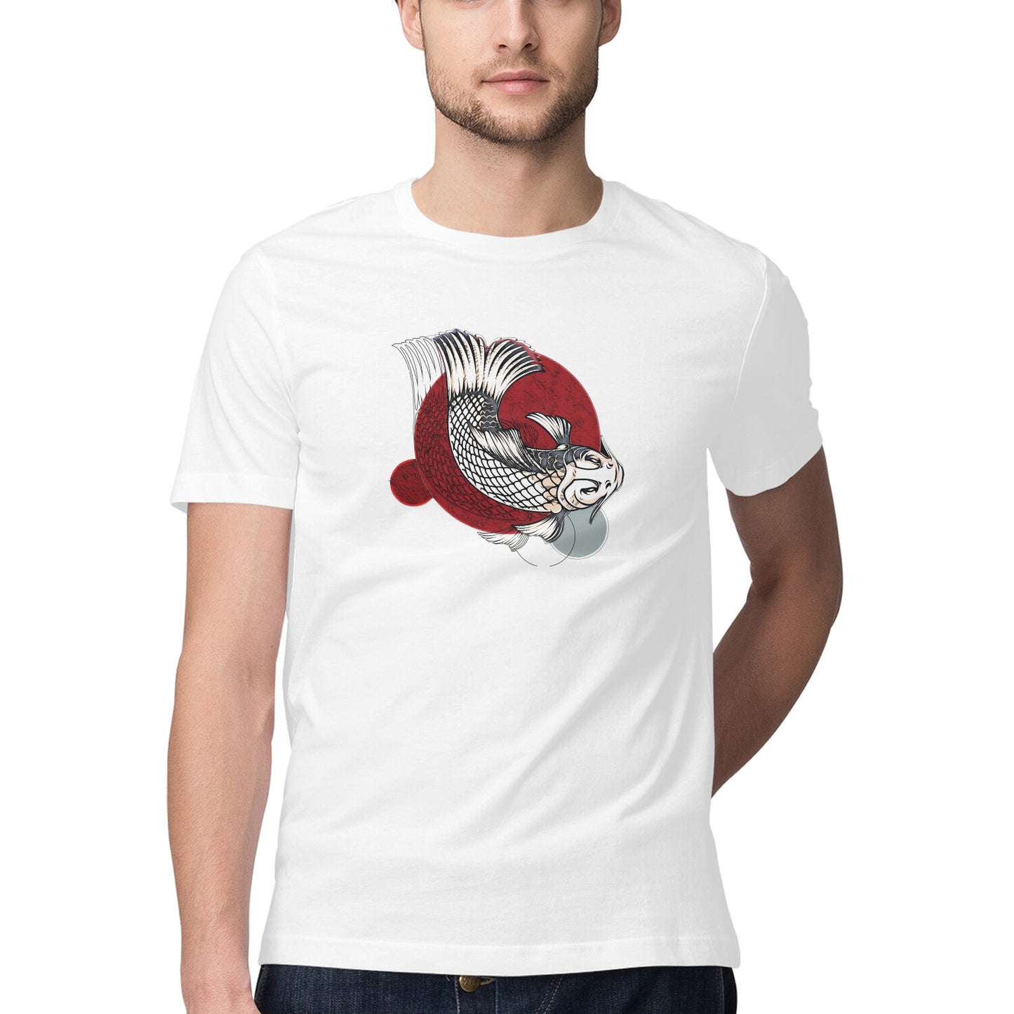 Japanese Luck fish Printed Graphic T-Shirt