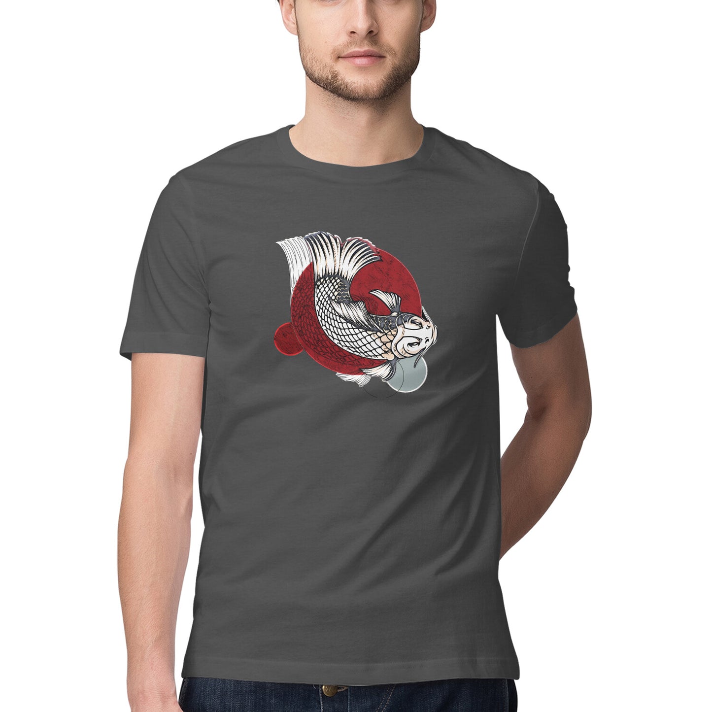 Japanese Luck fish Printed Graphic T-Shirt