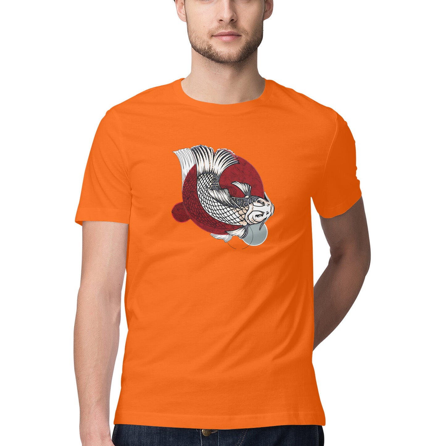 Japanese Luck fish Printed Graphic T-Shirt